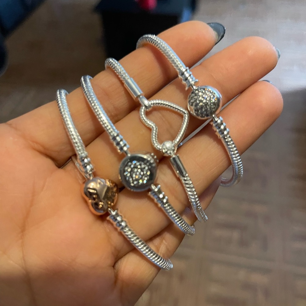 Elegant Silver and Gold Charm Bracelets